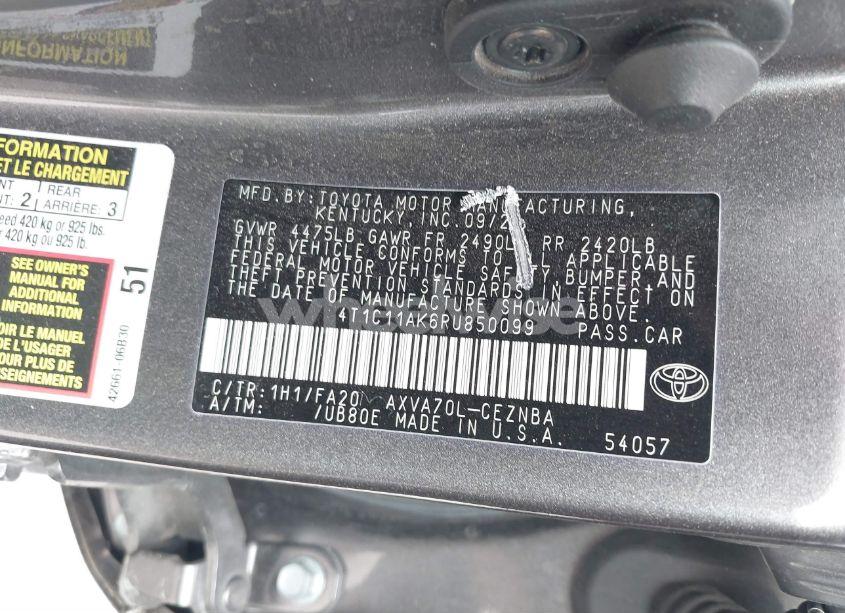 Photo 9 of 2024 Toyota Camry LE (VIN 4T1C11AK6RU850099)
