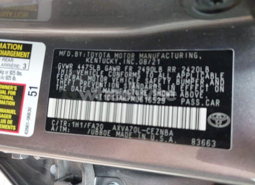 Photo 9 of 2021 Toyota Camry LE (VIN 4T1C11AK7MU616529)