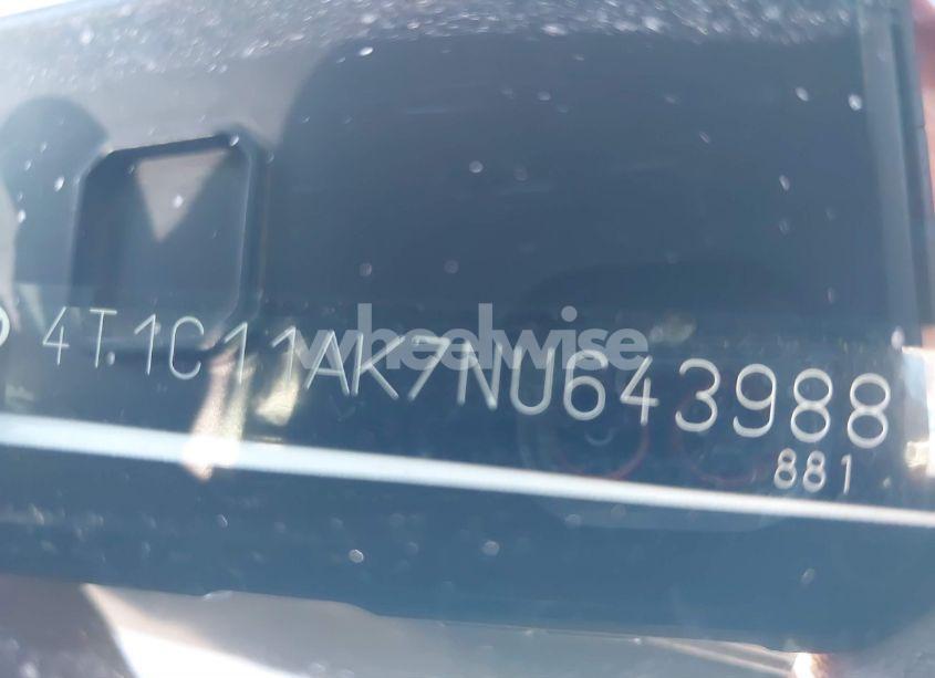 Photo 9 of 2022 Toyota Camry LE (VIN 4T1C11AK7NU643988)