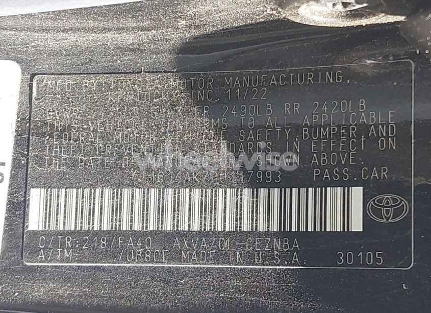 Photo 9 of 2023 Toyota Camry LE (VIN 4T1C11AK7PU117993)