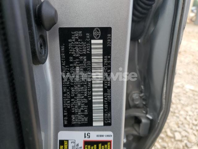 Photo 7 of 2021 TOYOTA CAMRY LE (VIN 4T1C11AK8MU453230)