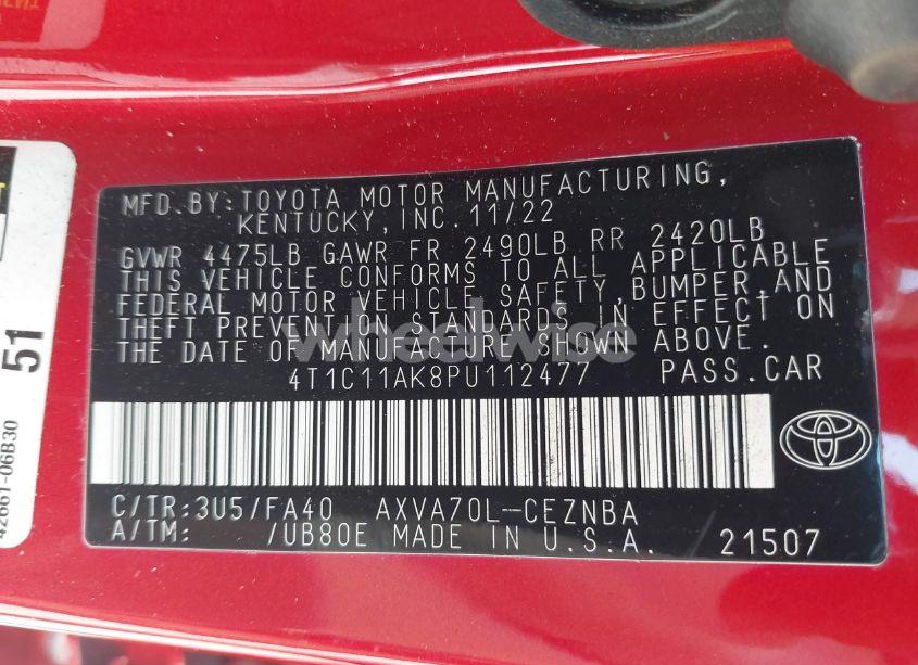 Photo 9 of 2023 Toyota Camry LE (VIN 4T1C11AK8PU112477)