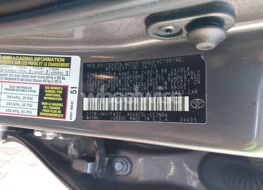 Photo 9 of 2023 Toyota Camry LE (VIN 4T1C11AK8PU182576)