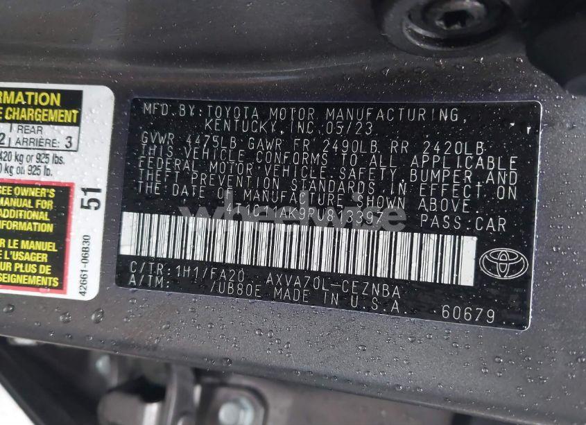 Photo 9 of 2023 Toyota Camry LE (VIN 4T1C11AK9PU813397)