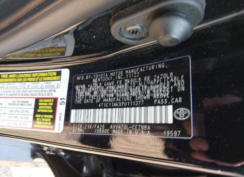 Photo 9 of 2023 Toyota Camry LE (VIN 4T1C11AKXPU111377)