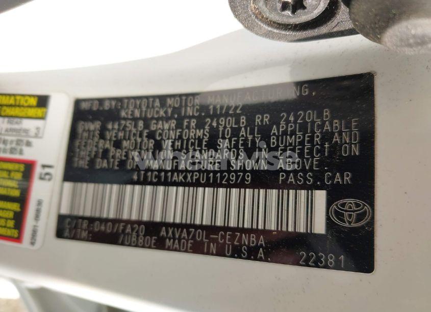 Photo 9 of 2023 Toyota Camry LE (VIN 4T1C11AKXPU112979)