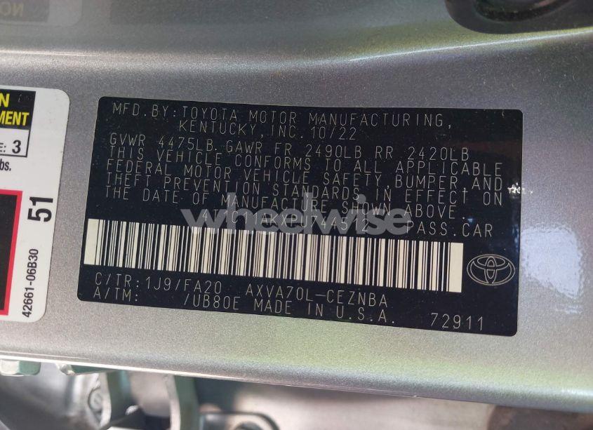 Photo 9 of 2023 Toyota Camry LE (VIN 4T1C11AKXPU744512)