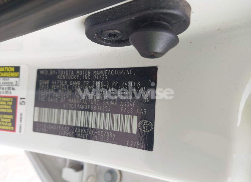 Photo 9 of 2023 Toyota Camry LE (VIN 4T1C11AKXPU804353)