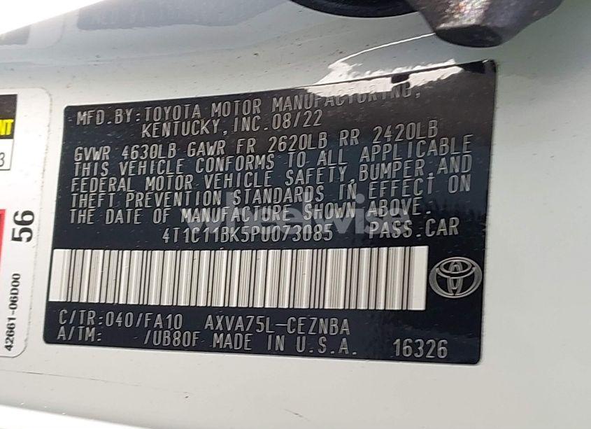 Photo 9 of 2023 Toyota Camry LE (VIN 4T1C11BK5PU073085)