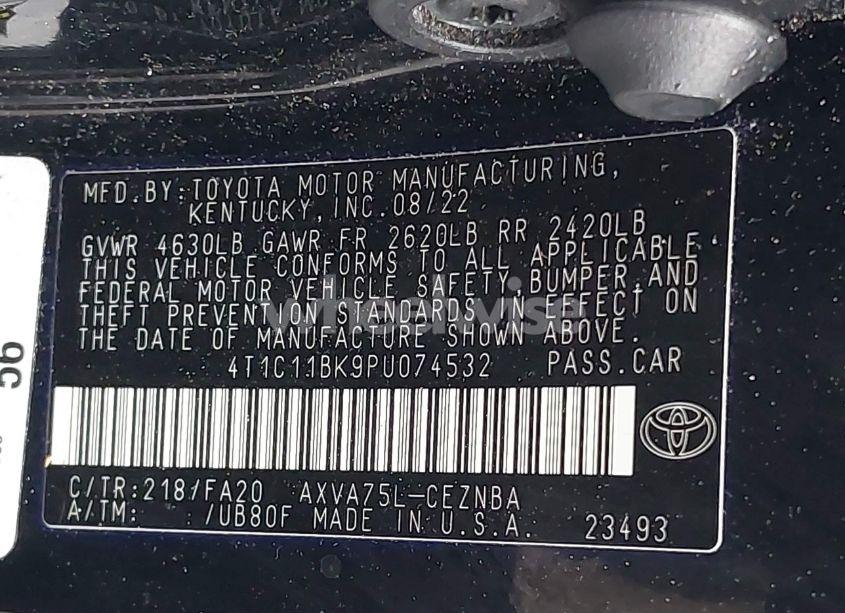 Photo 9 of 2023 Toyota Camry LE (VIN 4T1C11BK9PU074532)