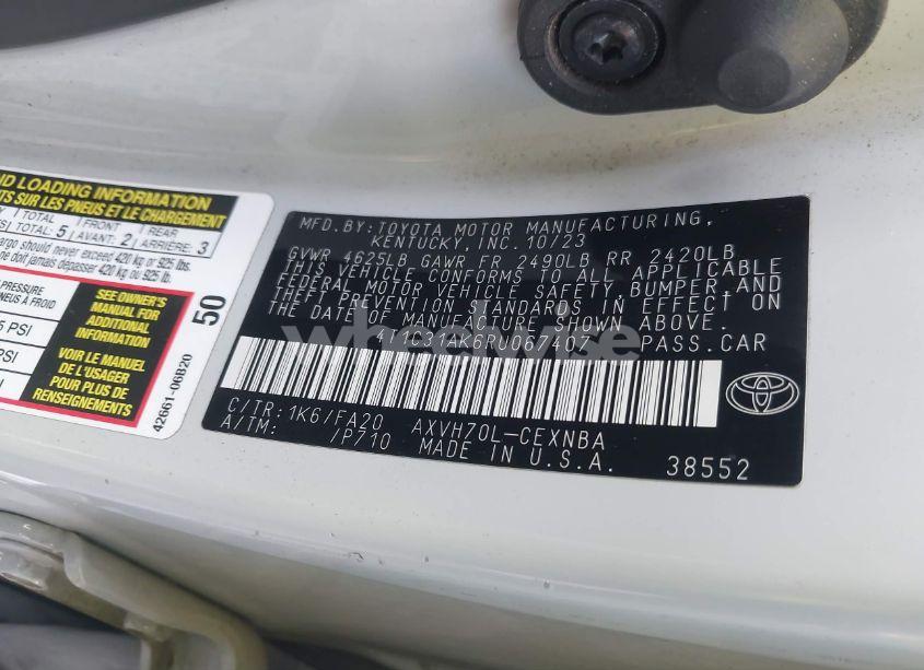 Photo 9 of 2024 Toyota Camry HYBRID LE (VIN 4T1C31AK6RU067407)