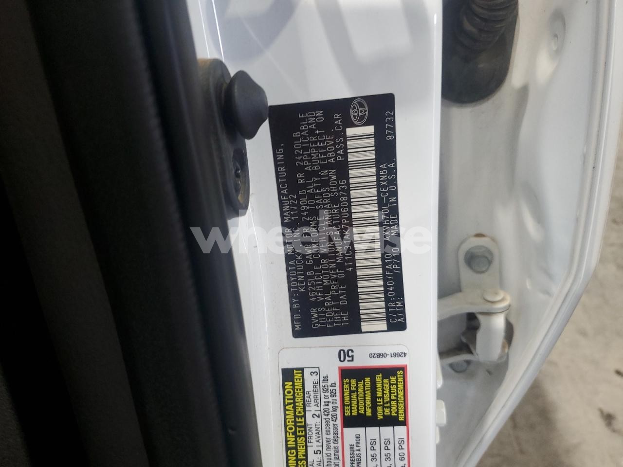 Photo 13 of 2023 TOYOTA CAMRY LE (VIN 4T1C31AK7PU608736)