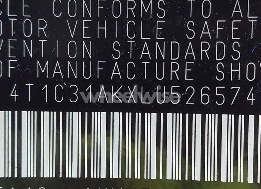 Photo 9 of 2020 Toyota Camry LE HYBRID (VIN 4T1C31AKXLU526574)