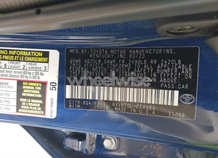 Photo 9 of 2023 Toyota Camry LE HYBRID (VIN 4T1C31AKXPU053832)