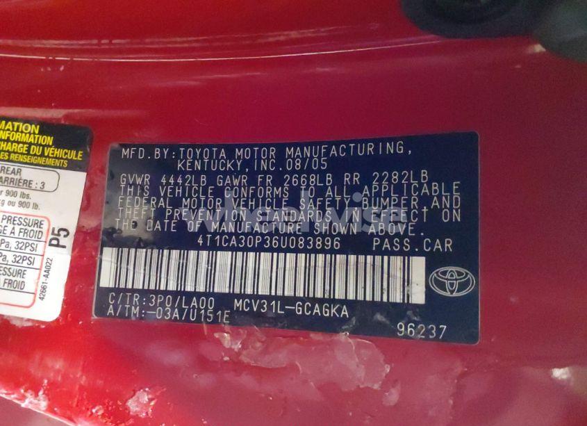 Photo 9 of 2006 Toyota Camry SOLARA SLE V6 (VIN 4T1CA30P36U083896)