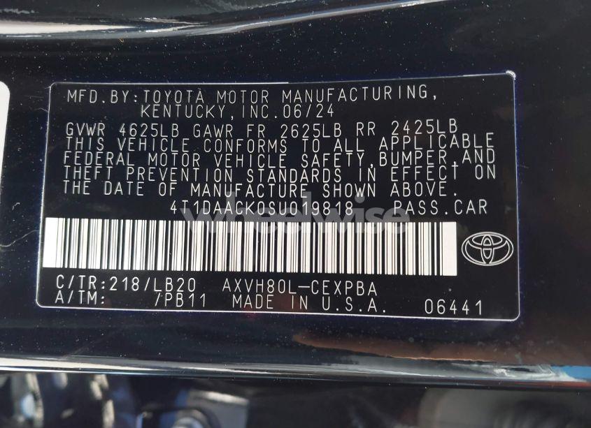 Photo 9 of 2025 Toyota Camry XSE (VIN 4T1DAACK0SU019818)