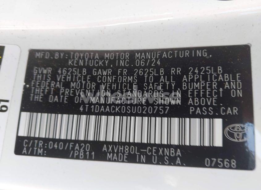 Photo 9 of 2025 Toyota Camry LE (VIN 4T1DAACK0SU020757)