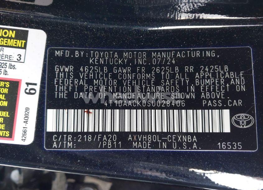 Photo 9 of 2025 Toyota Camry LE (VIN 4T1DAACK0SU028406)