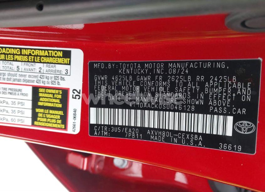 Photo 9 of 2025 Toyota Camry SE (VIN 4T1DAACK0SU046128)