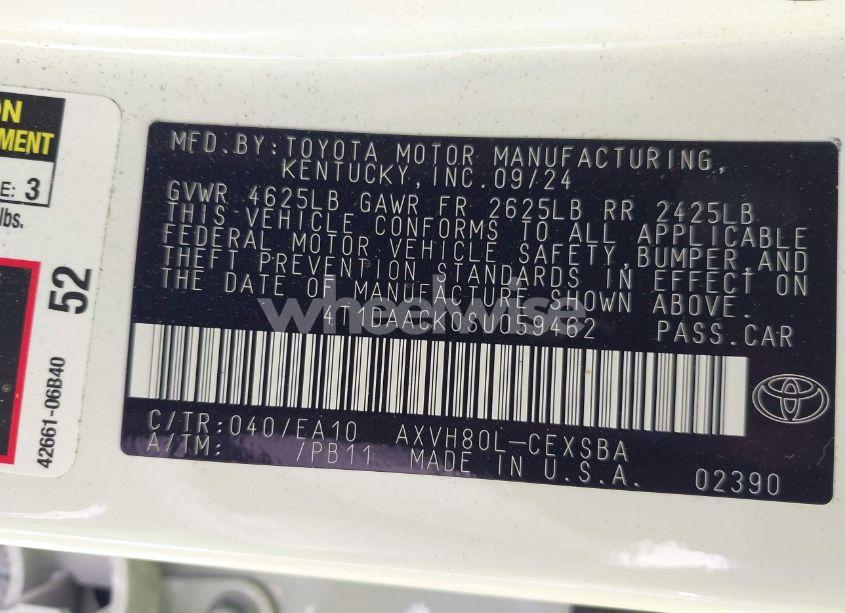 Photo 9 of 2025 Toyota Camry SE (VIN 4T1DAACK0SU059462)