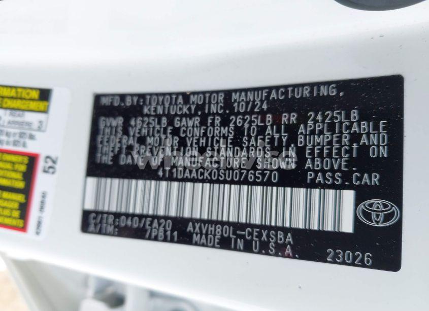 Photo 9 of 2025 Toyota Camry SE (VIN 4T1DAACK0SU076570)