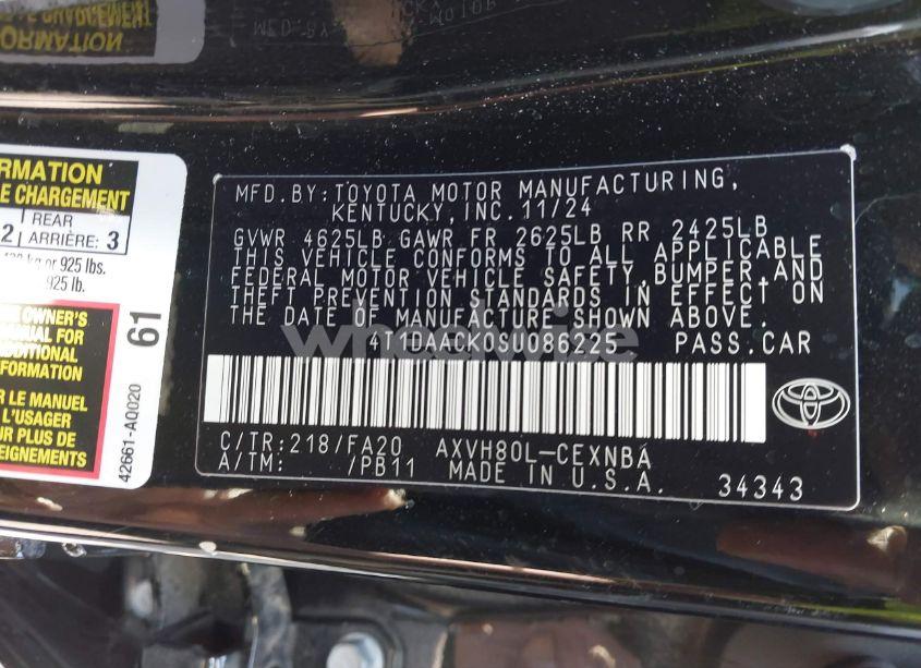 Photo 9 of 2025 Toyota Camry LE (VIN 4T1DAACK0SU086225)