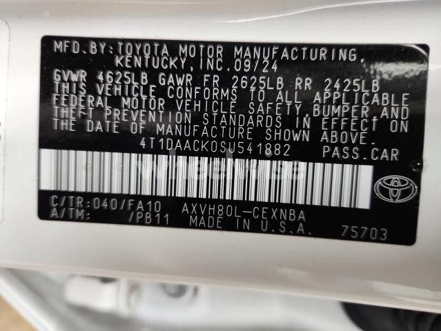 Photo 3 of 2025 TOYOTA CAMRY XSE N/A (VIN 4T1DAACK0SU541882)