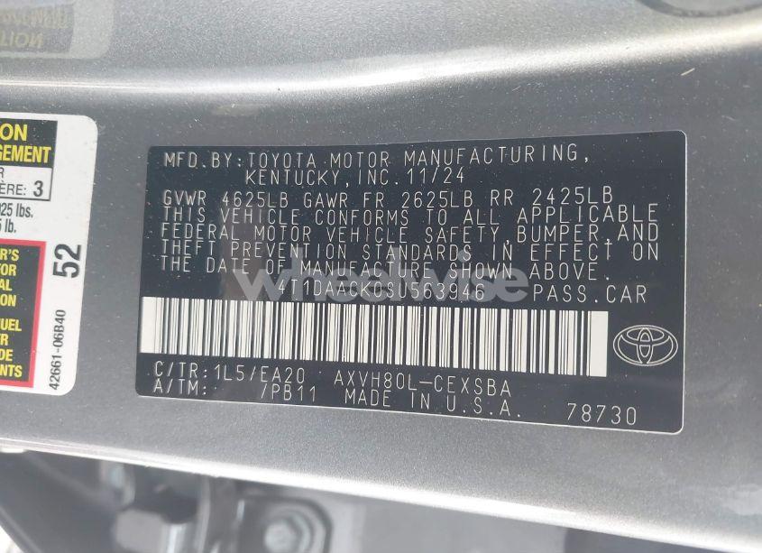 Photo 9 of 2025 Toyota Camry SE (VIN 4T1DAACK0SU563946)