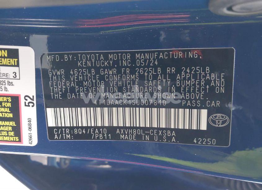 Photo 9 of 2025 Toyota Camry SE (VIN 4T1DAACK1SU007810)