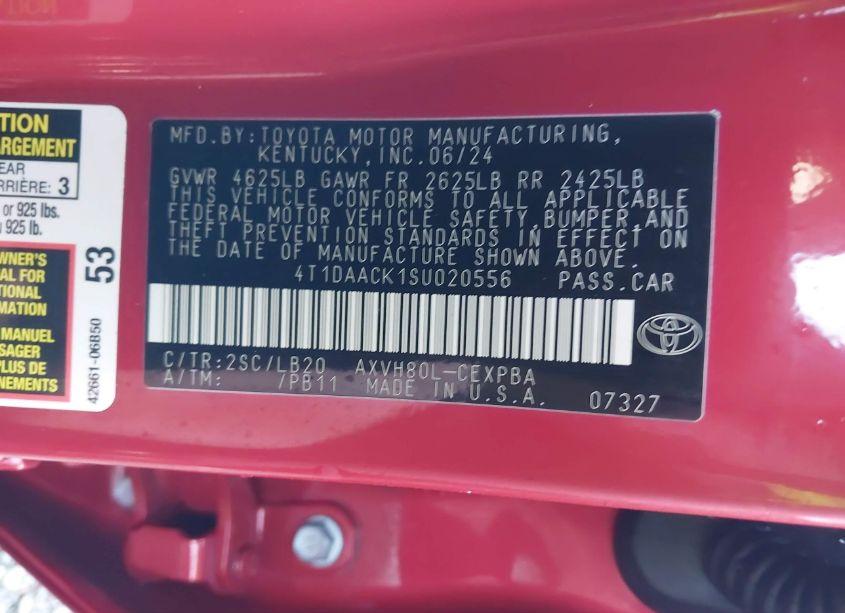 Photo 9 of 2025 Toyota Camry XSE (VIN 4T1DAACK1SU020556)