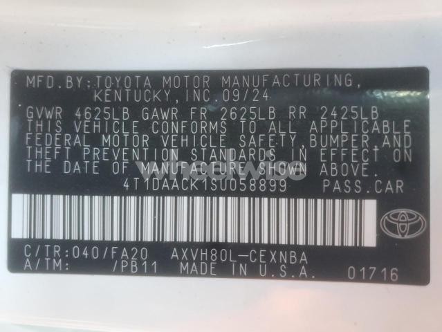Photo 6 of 2025 TOYOTA CAMRY XSE N/A (VIN 4T1DAACK1SU058899)