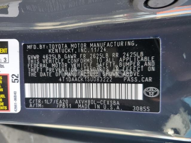 Photo 4 of 2025 TOYOTA CAMRY XSE N/A (VIN 4T1DAACK1SU083222)