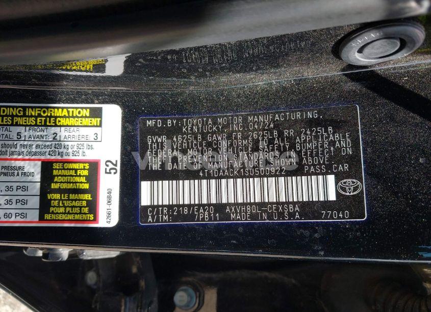 Photo 9 of 2025 Toyota Camry SE (VIN 4T1DAACK1SU500922)