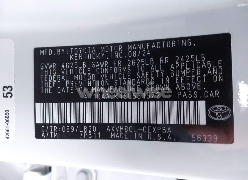 Photo 9 of 2025 Toyota Camry XSE (VIN 4T1DAACK1SU531572)