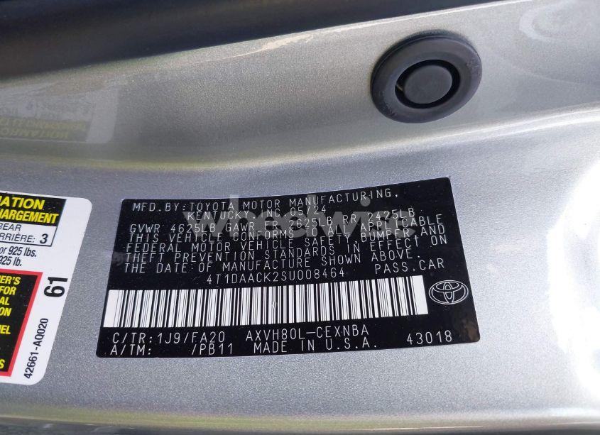 Photo 9 of 2025 Toyota Camry LE (VIN 4T1DAACK2SU008464)