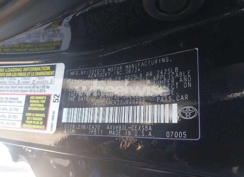 Photo 9 of 2025 Toyota Camry SE (VIN 4T1DAACK2SU020288)