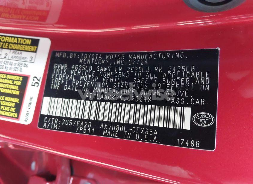 Photo 9 of 2025 Toyota Camry SE (VIN 4T1DAACK2SU029248)