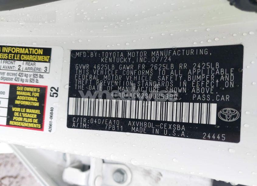 Photo 9 of 2025 Toyota Camry SE (VIN 4T1DAACK2SU035390)