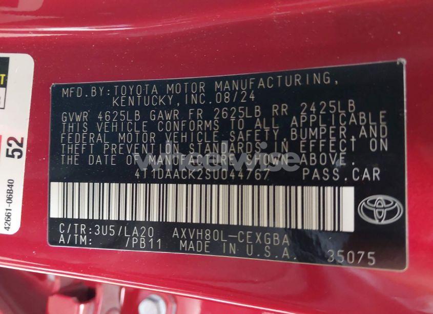 Photo 9 of 2025 Toyota Camry XLE (VIN 4T1DAACK2SU044767)