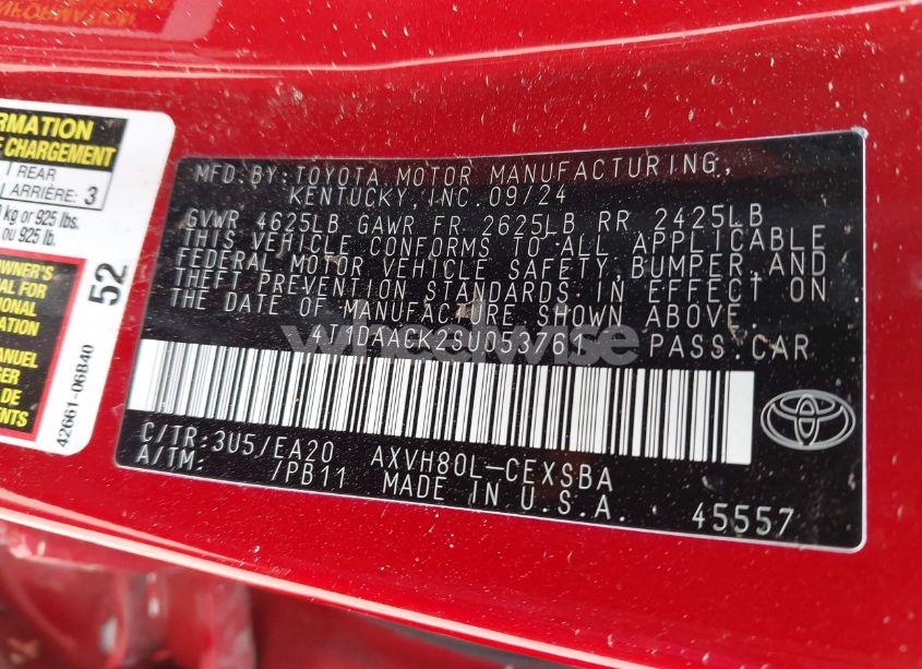 Photo 9 of 2025 Toyota Camry SE (VIN 4T1DAACK2SU053761)