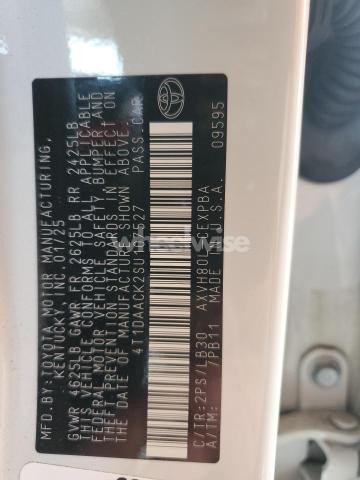 Photo 8 of 2025 TOYOTA CAMRY XSE N/A (VIN 4T1DAACK2SU107527)