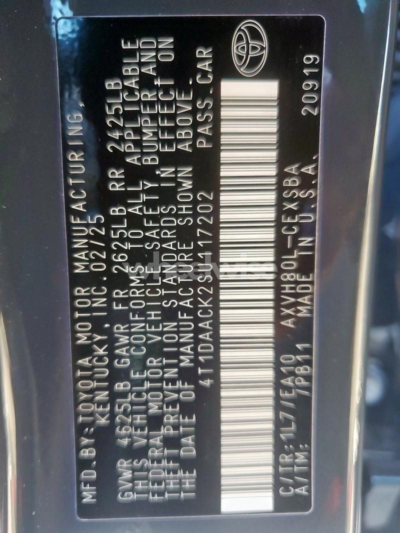 Photo 6 of 2025 TOYOTA CAMRY XSE N/A (VIN 4T1DAACK2SU117202)