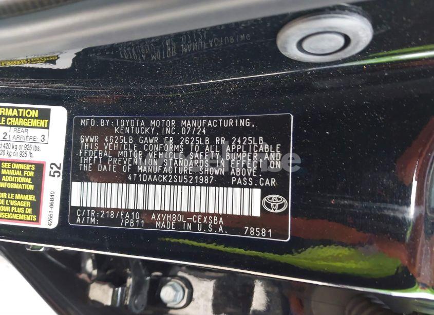 Photo 9 of 2025 Toyota Camry SE (VIN 4T1DAACK2SU521987)