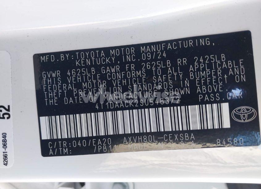 Photo 9 of 2025 Toyota Camry SE (VIN 4T1DAACK2SU546372)