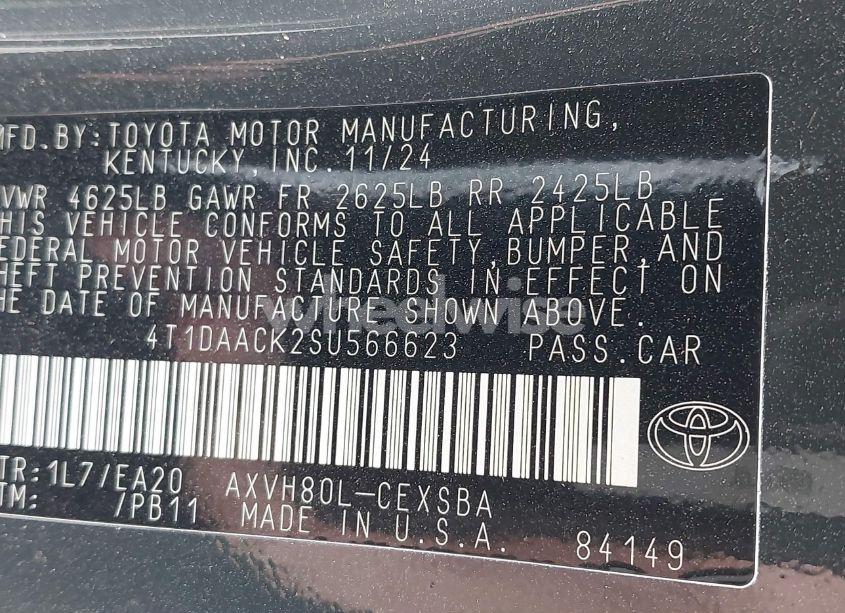 Photo 9 of 2025 Toyota Camry SE (VIN 4T1DAACK2SU566623)