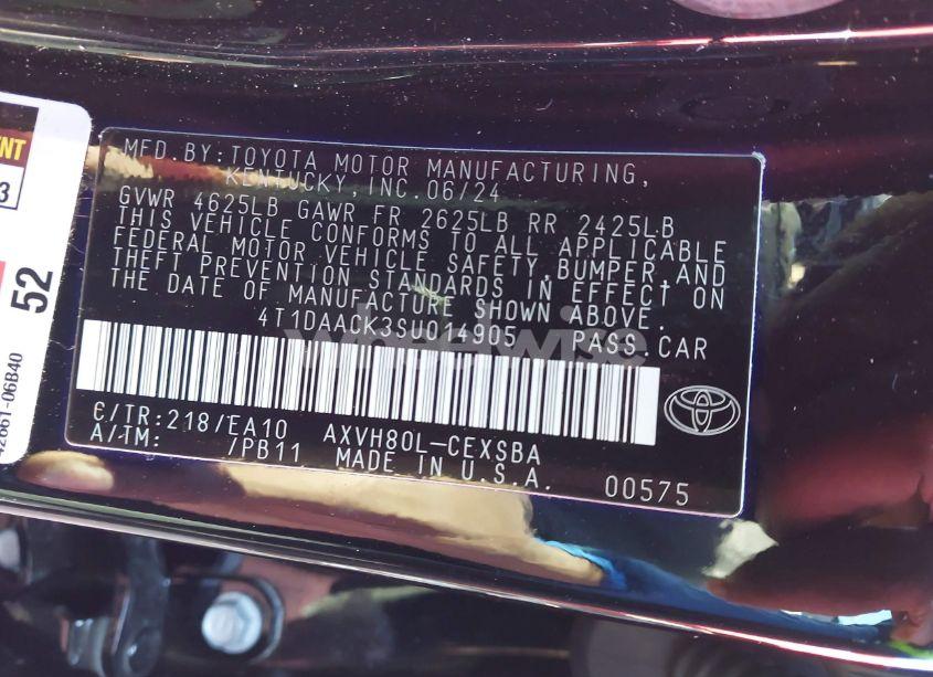 Photo 9 of 2025 Toyota Camry SE (VIN 4T1DAACK3SU014905)