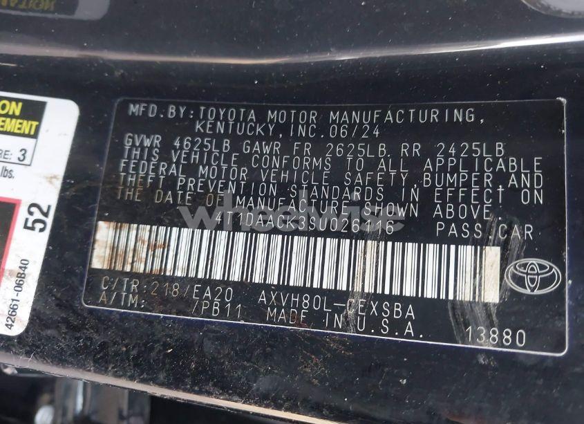 Photo 9 of 2025 Toyota Camry SE (VIN 4T1DAACK3SU026116)