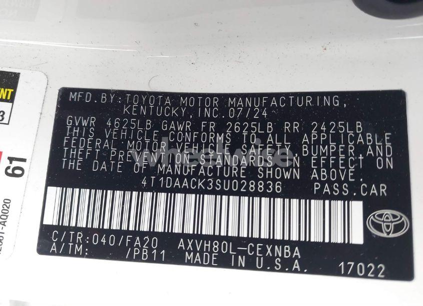 Photo 9 of 2025 Toyota Camry LE (VIN 4T1DAACK3SU028836)