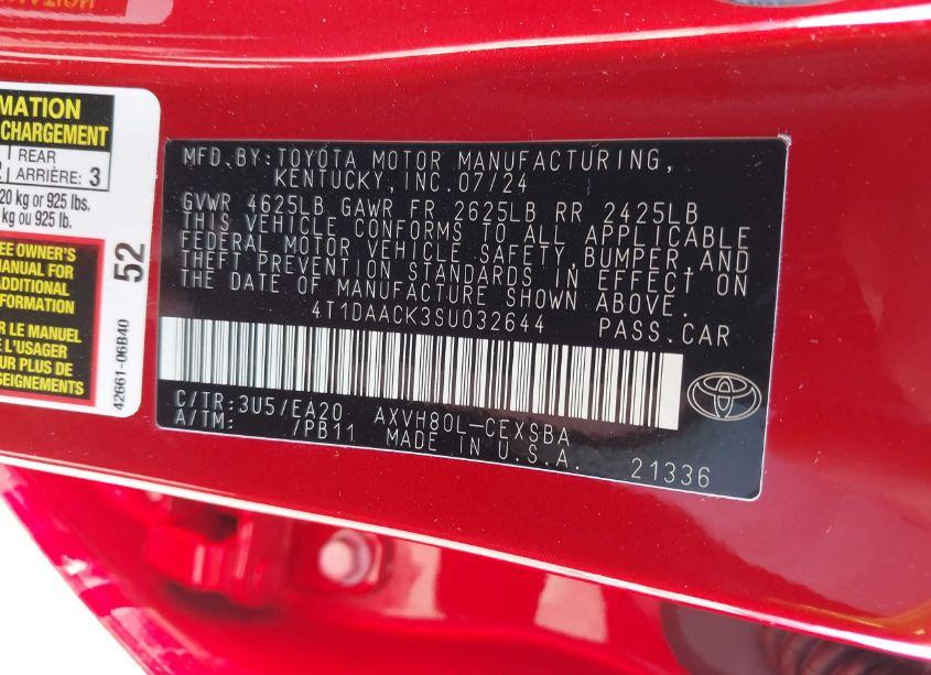 Photo 9 of 2025 Toyota Camry SE (VIN 4T1DAACK3SU032644)