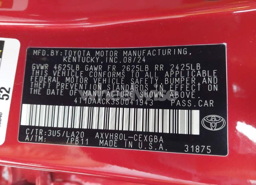 Photo 9 of 2025 Toyota Camry XLE (VIN 4T1DAACK3SU041943)